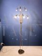 Vintage brass floor lamp with 9 lights, Italy 1950s