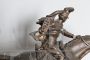 Antique bronze sculpture with Bersagliere on horseback from the late 19th century