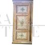 Antique Tyrolean two-door wardrobe lacquered and hand-painted