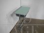 School desk from the 50s in green formica