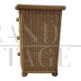 Pair of woven bamboo dressers