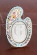 1930s Art Nouveau photo frame with micro mosaic in hard stones