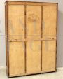 Large vintage oak roller shutter filing cabinet