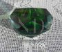 Seguso ashtray bowl in faceted green Murano glass, 1970s