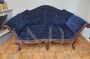 Antique Italian Louis XIV sofa in blue velvet