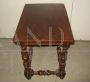 Vintage walnut coffee table with spool legs, early 20th century