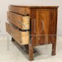 Antique Empire dresser in walnut with columns, 19th century Italy