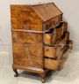 Antique Louis XV chest of drawers with drop-down top in walnut briar, Italy 18th century