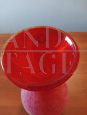 Vintage vase in red satin Murano glass      