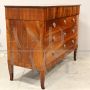 Antique chest of drawers from the Directoire period in walnut, 18th century Italy