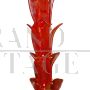 Palm tree-shaped floor lamp in red Murano glass