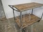 Vintage iron and wood workshop trolley from the 1960s