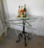 Vintage wrought iron bistrot table structure, 1960s