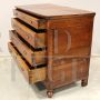 Antique capuchin chest of drawers in walnut from the Louis Philippe era, 19th century Italy