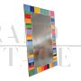 Design mirror covered with multicolored glass tiles