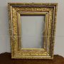 Antique rectangular frame in gold and silver leaf, Italy 19th century