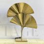 Polished brass ginkgo leaf table lamp, 20th century