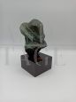 Small bronze bust of a woman sculpture by Gianni Visentin