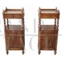 Pair of antique Louis Philippe bedside tables cabinets from the 19th century      