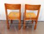 2 80's kitchen chairs with straw seat