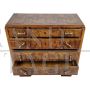 Art deco chest of drawers in walnut briar with four drawers