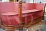 Antique four-door sideboard in walnut with a rounded shape, 19th century