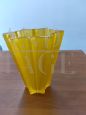 Art Deco vase attributed to Pierre d' Avesn for Daum in yellow glass