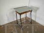 Vintage 70s school desk in green formica