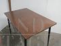 Vintage brown wood effect formica dining table, 1960s