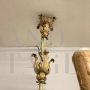 Antique painted wrought iron chandelier with 8 lights, late 19th century