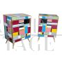 Pair of multicolored Murano glass bedside tables