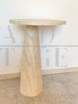 Coffee table designed by Angelo Mangiarotti in Italian travertine, Eros series