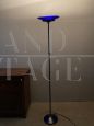 Pair of Jill floor lamps by Arteluce in blue Murano glass, 1980s