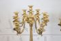 Pair of antique gilded bronze candelabra from the 19th century