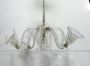 Vintage chandelier attributed to Seguso with 5 bell-shaped lights, 1960s