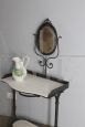 Antique 19th century Tuscan dressing table in iron and Carrara marble