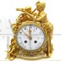 Napoleon III pendulum clock in gilded bronze and marble, 1800