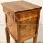 Antique Empire era bedside table in walnut, 19th century Italy