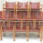 Set of 12 leather chairs by Gianfranco Frattini for Bernini, 1981