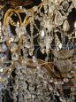 Florentine style chandelier with crystal drops