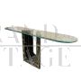 Wall console by Carlo Scarpa for Cattelan in crystal and marble