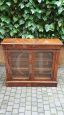 Small antique Napoleon III display cabinet in walnut briar     