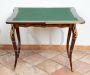 Antique French Napoleon III game table in polychrome wood