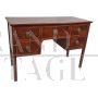 Antique Louis XVI style desk with drawers and inlaid threads