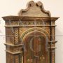 Antique 18th century hanging cabinet, lacquered and painted