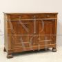 Antique Louis Philippe sideboard in walnut with two doors, 19th century