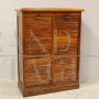 Office filing cabinet with double roller shutter in oak    