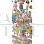 Large multicolored Murano glass chandelier in Rezzonico style                            