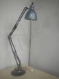 Industrial desk lamp in light blue metal, 1960s