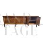 Large Art Deco six-door sideboard in walnut and briar, 1930s